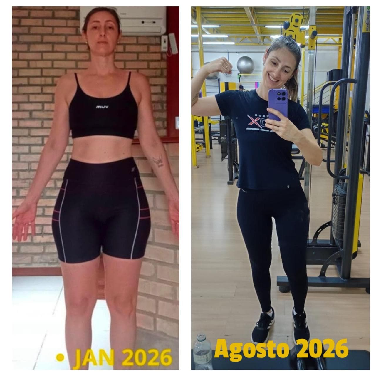 Comparativo fotográfico enviado para os registros reais, com imagens identificadas como janeiro e agosto de 2026